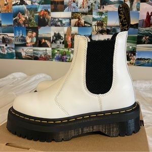 Dr. Martens 2976 Chelsea Quad Boot in White